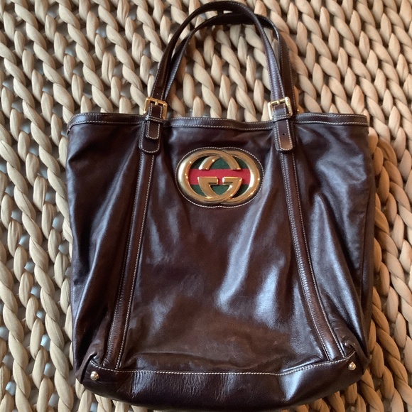 Authentic Gucci Leather shoulder bag - Picture 1 of 7